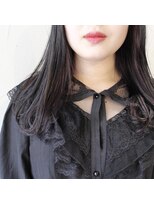 デコヘアーフラッペ(DECO HAIR frappe)&nbsp;暗髪グレージュとラベンダーピンクのインナーカラー