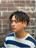 twoblock perm style