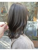 レイヤーミディアム 透け感グレージュ