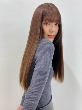 ラボヌール ヘアーウル 春日部西口店(La Bonheur hair heureux) 大人可愛いサラツヤロング髪質改善アースカラー