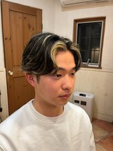 ベイブ ヘア メイク サロン(Babe hair make salon) カルマパーマ＋金メッシュ