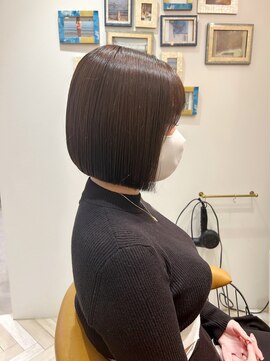 シー バイ ロンド 新宿(Sea by Lond) ミニボブ×ショコラアッシュ【韓国ヘア/ふんわりカール/新宿】