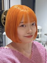 ティア(Tia.)&nbsp;（ハイトーンボブ/オレンジベージュ/シースルーぱっつん）