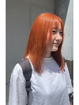 ヘアメイク マージ(hair make merge) 《東住吉区/デザインカラー》ダブルカラーオレンジ