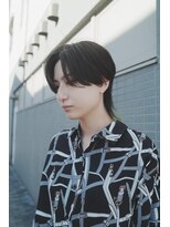 ミューズ バイ ケンジ(MUSE by KENJE)&nbsp;平塚美容院/インナーカラーグリーン ハンサムショートウルフ