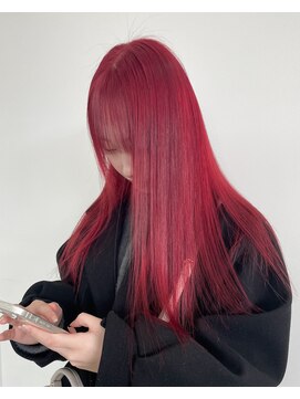 カーラ(kalah) チェリーレッドロング10代20代赤髪ヘア髪質改善