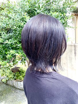 ココカラヘアー ニコ(cococara hair nico) ウルフ/姫カット/ブルーブラック/ブリーチなし/艶感/韓国風/小顔