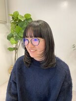 アグ ヘアー ベルス 大谷店(Agu hair BELLUS)&nbsp;黒髪ばっつりパングx顔回りレイヤー