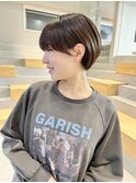 マッシュショート/暗髪ショート/就活カット