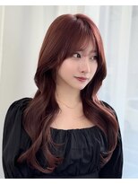 レイリー 原宿 表参道(Rayreee) レッドブラウン/流し前髪/韓国ヨシンモリ/似合わせ顔周り