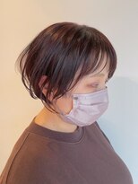 エン バイ スマイル(en by smile)&nbsp;前下がりショートボブ丸みショートxハイライト バイオレット