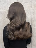 うるツヤオリーブベージュモテ髪色気エアリーカール美髪大人ヘア