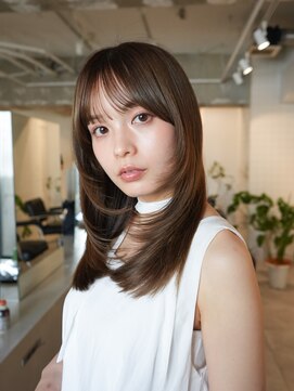 ラヴィズム 小新店(LUVISM) 韓国/顔周りレイヤー/おくれ毛/ベージュ/ダブルカラー/西区/小新