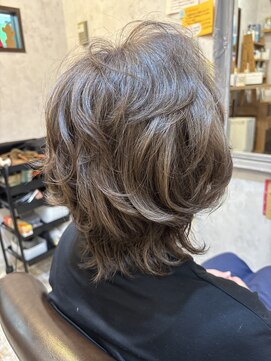 シンミシエル(shinmiciel) マッシュウルフ前髪ありイメチェン30代40代50代60代ショートヘア