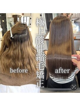 マーシュアンメゾン(Marsh un maison) MARSH式極上酸性ストレート【ブリーチ毛】