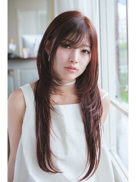 ヘアラウンジ アンリオ(hair lounge an rio) ワインレッドカラー×ロングレイヤー