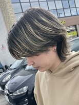 リベラル(liberal) メンズウルフデザインカラー毛流れパーマ