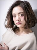 *mod's越谷*くせ毛風ルーズカールのブランジュ大人ボブw