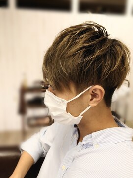 アンプリュス リアン(1+ Unplus lien) メンズ束感マッシュショート×マットベージュ/亀戸/錦糸町