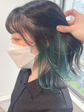 イリ 梅田(ili) 【kento限定カラー】ビビットグリーン/インナーカラー