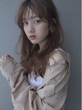 ジェムバイアルテフィーチェ(gem by artefice) 後れ毛レイヤーロングヘア/レイヤーカット/ゆるふわカール