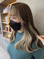 ロンド 表参道店(Lond)&nbsp;ミルクティーベージュが可愛いインナーカラー/前髪インナー