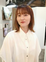 ロア ヘアーコーディネート 四条烏丸店(LoRE hair coordinate)&nbsp;顔まわりレイヤー×ミディアムスタイル／リオン