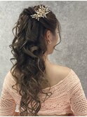 パーティーヘアアレンジハーフアップ