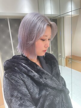 ロンドシェリ 仙台(Lond Cheri) ハイトーン タッセルボブ 顔まわり ケアブリーチ ホワイトカラー