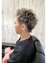 ヨシザワインク バンダイ(YOSHIZAWA Inc. BANDAI)&nbsp;スパイキーショートくすんだ金髪アッシュメンズ短髪ピンパーマ