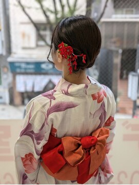 ヒデ美容室 ボブアレンジ～アップ風