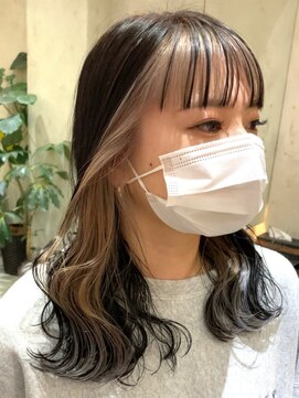 ロンドヴァリー 渋谷店(Lond vallee) 韓国風前髪インナーカラーホワイトベージュ！