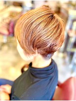 サーティエイト(38)&nbsp;くびれハンサムショートロイヤルオレンジ/カット/髪質改善/元町/