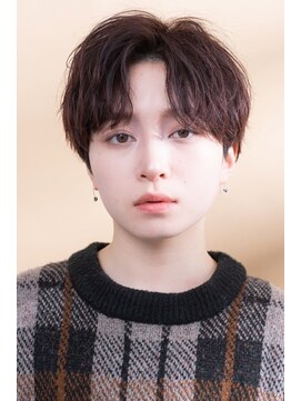 オーシャントーキョー 渋谷(OCEAN TOKYO) センターパートシャドウパーマフェザーショートアッシュブラウン