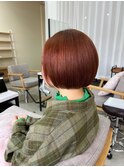 オレンジブラウンボブ髪質改善トリートメント＿艶感ショート__20