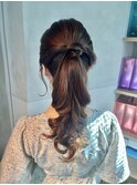 【ポニーテール】結婚式/浴衣/着付/銀座/ヘアセット/アレンジ