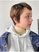 20代30代秋冬暗髪カラーレイヤーボブパーマ小顔ショート