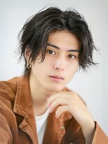 オグジュアリー 表参道(aux.) 似合わせカットアップバングショートスパイラルパーマアッシュ