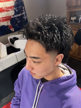 サンアンドマーリィズバーバー 駅前店(SON&MARLEY'S BAR BER) マレットヘア アイロンパーマ メンズヘアスタイル 本厚木駅