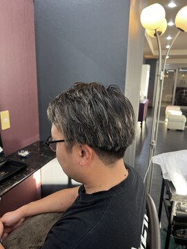 アイズ 海老名(AIZU) メンズハイライト　メッシュキャップ　ブリーチのみメンズカラー