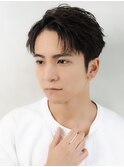 ビジネスメンズショート/ニュアンスパーマ/毛流れショート