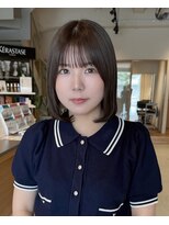 アルジャーノンシロ(ALGERNON shiro)&nbsp;暗髪グレージュ×韓国風ボブ