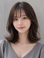エストアール フクオカ 福岡博多店(est-r. Fukuoka)&nbsp;コテ巻き風/ミディアム/デジタルパーマ/博多美容室