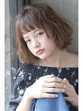ヘアーアンドメイク ファット(Hair&Make PHAT) 無造作ウェーブボブシアーベージュ20代30代40代