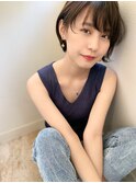 【アフロート添田】耳かけ丸みショート フォギーベージュ