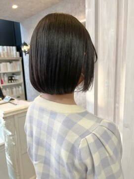 キャアリー(Caary) 福山市美容室Caary人気 ミニボブ内巻きナチュラルストレートボブ