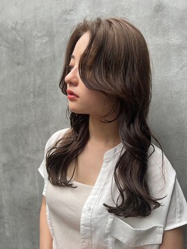 ロンド ストラーダ 心斎橋(Lond strada) 韓国前髪顔周りロング×インナーグレージュ[心斎橋/髪質改善]