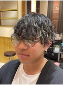 ハイライト×波巻きパーマ