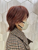 ビューティドレッセヤマノ 池袋パルコ(Beauty Dresse YAMANO)&nbsp;【白髪染め】ピンクオレンジカラー/ショートウルフ/ウルフ