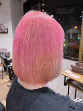 ビスイル 秋葉原店(Vis ill) ミニボブ/艶感/ケアブリーチ/ピンク/透明感/髪質改善/美肌